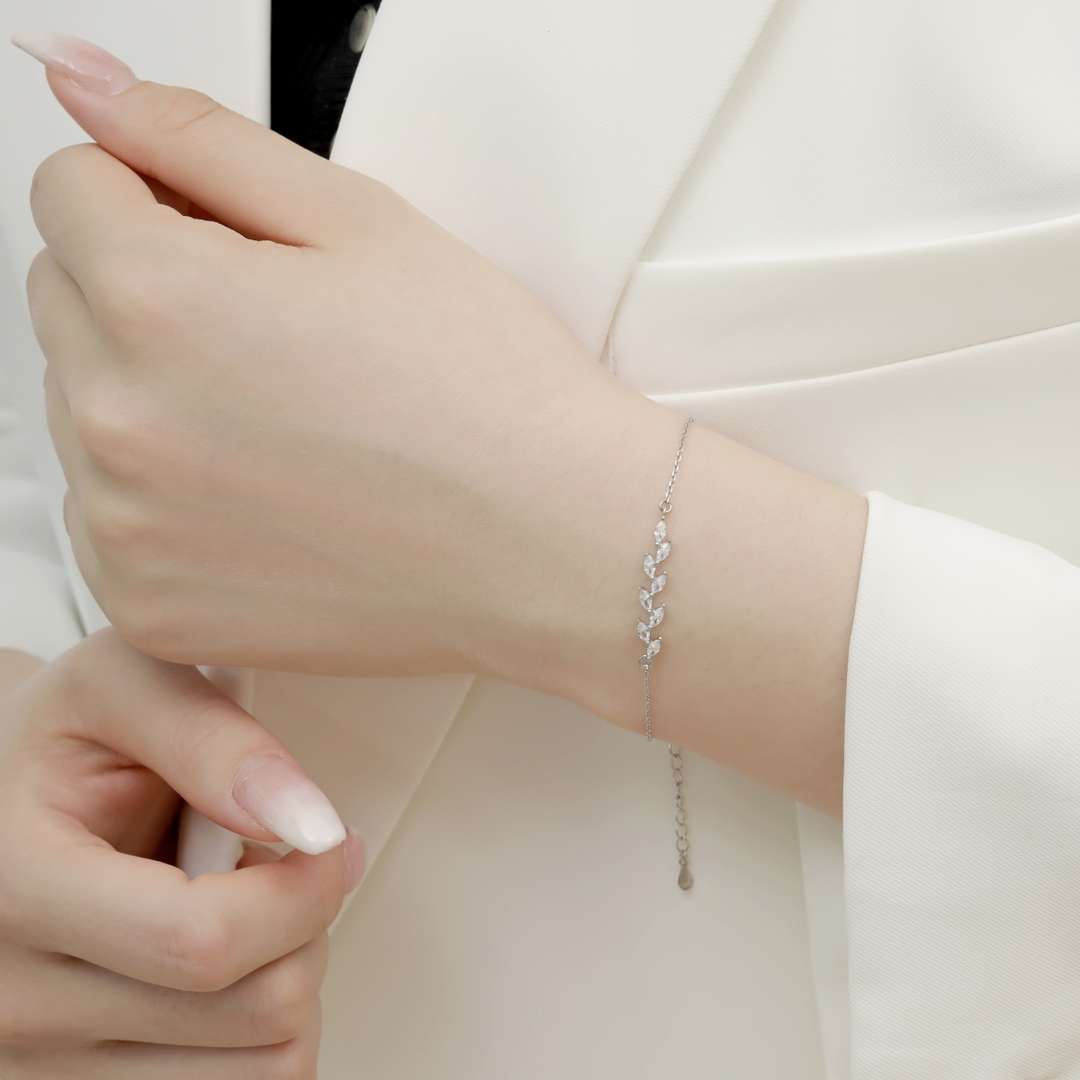 Pomuse Elegantes Armband in Weizenblattform