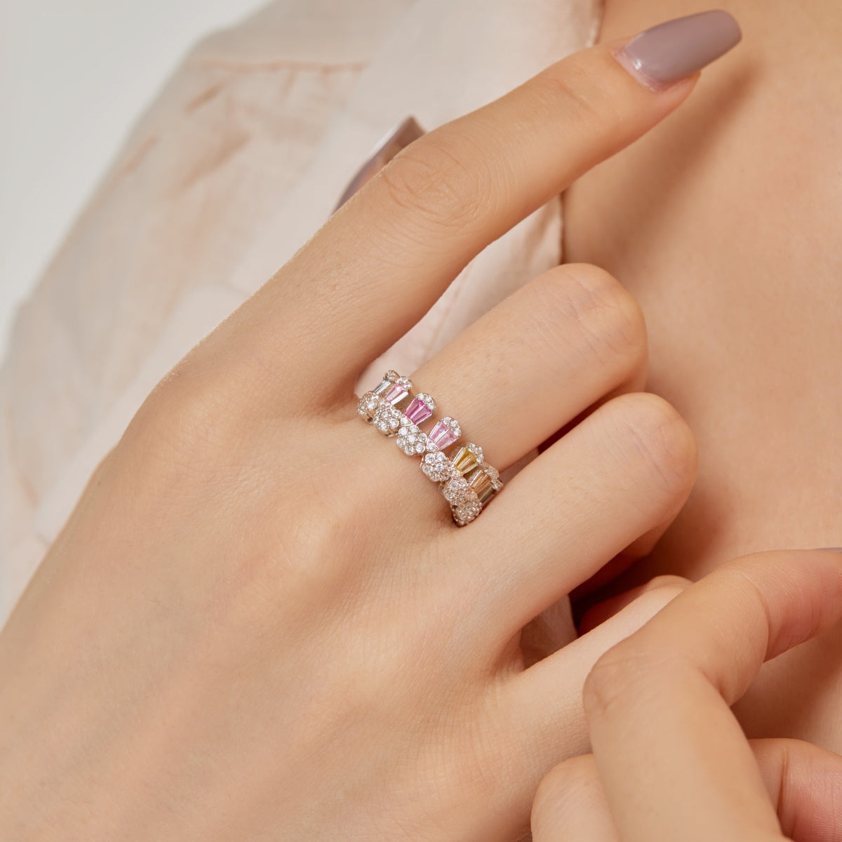 Pomuse Gorgeous Radiant Cut Daily Ring
