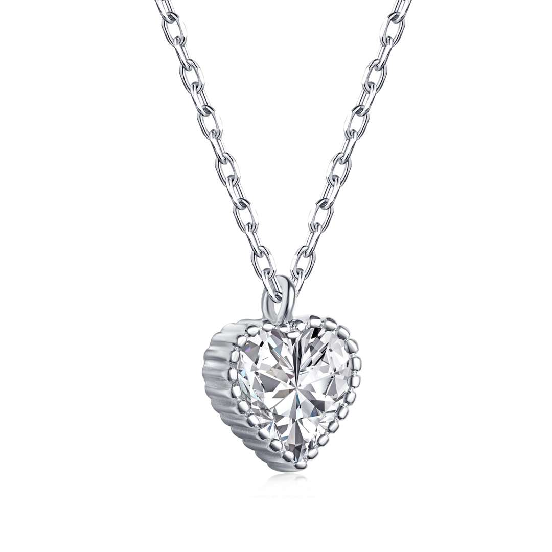 Pomuse Ornate Heart Shape Necklace