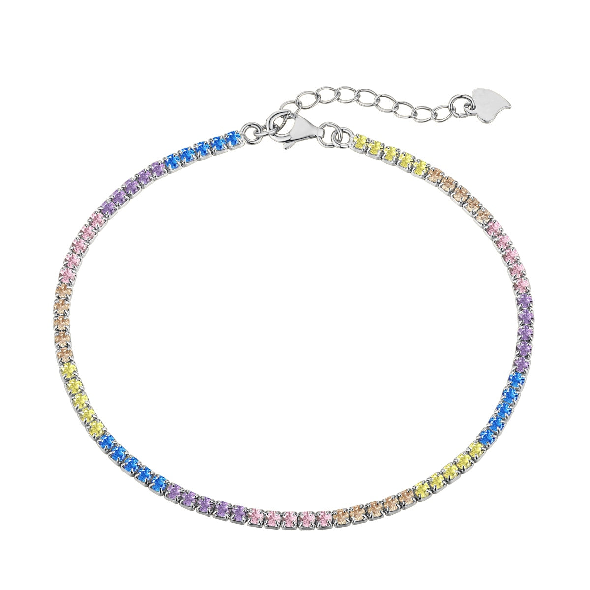 Pomuse Dazzling Colorful Round Cut Daily Bracelet