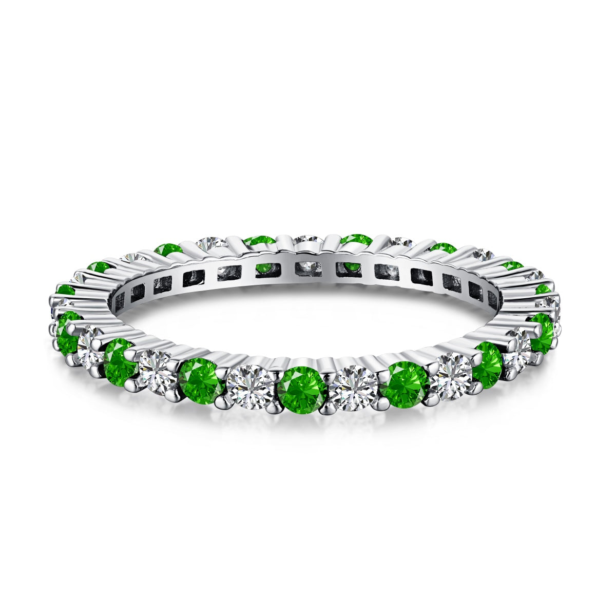 Pomuse – Exquisiter, farbenfroher Tennisring mit Rundschliff