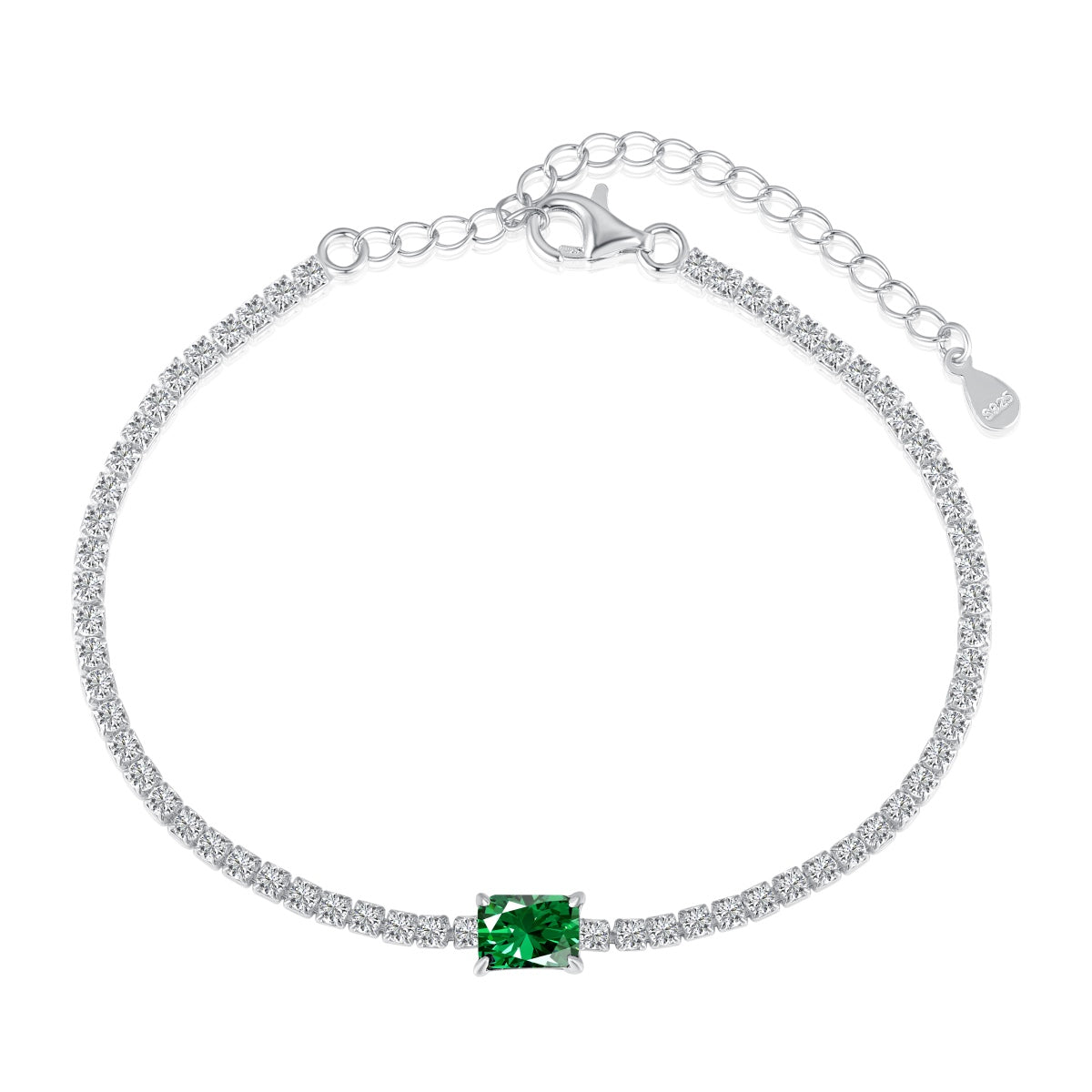 Pomuse 1.0 Carat Unique Emerald Cut Banquet Bracelet