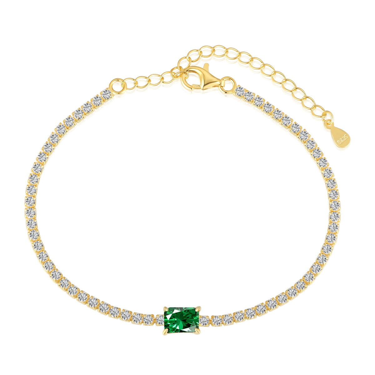 Pomuse 1.0 Carat Unique Emerald Cut Banquet Bracelet