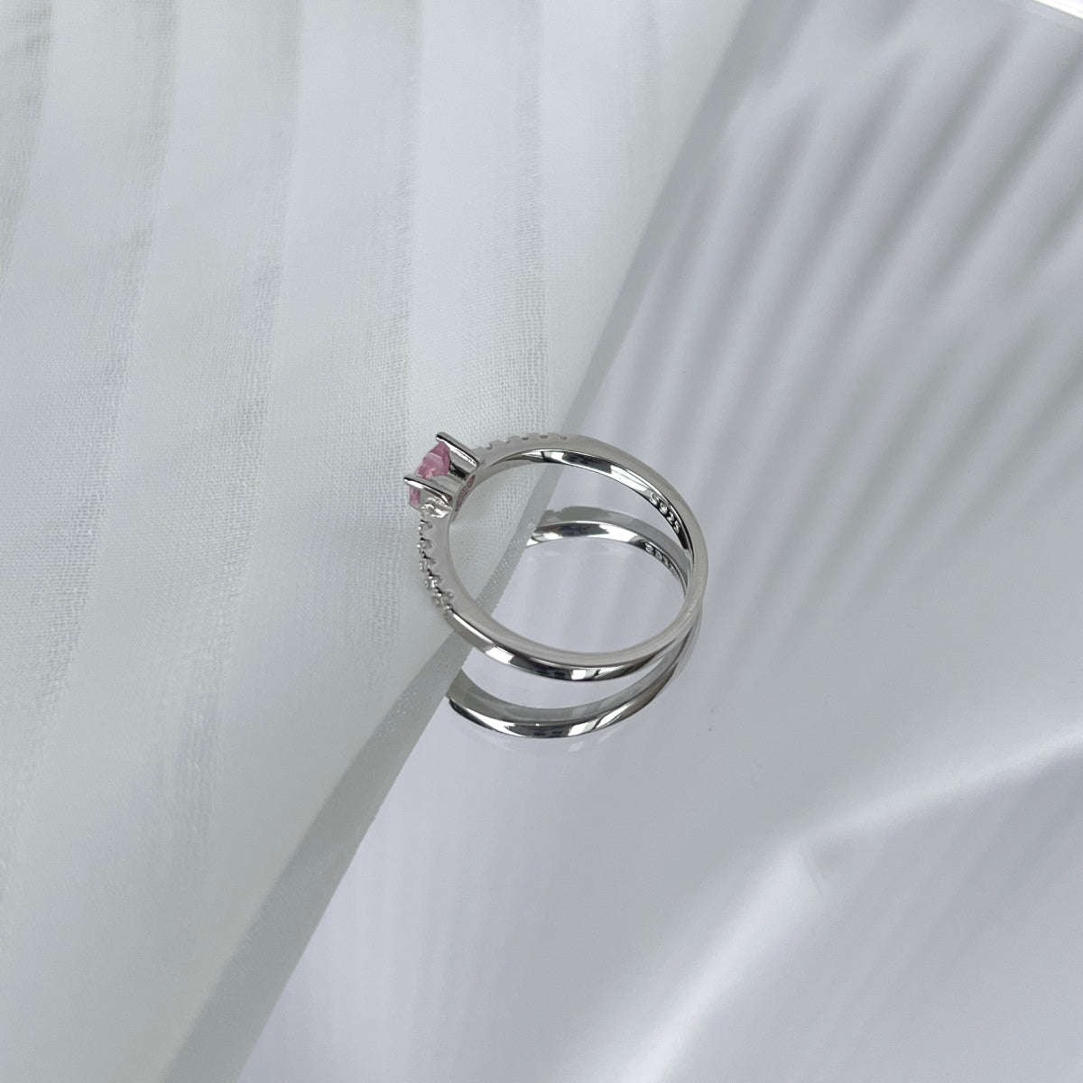 Pomuse 0.5 Carat CaratEternity Charming Heart Shape Lover Ring