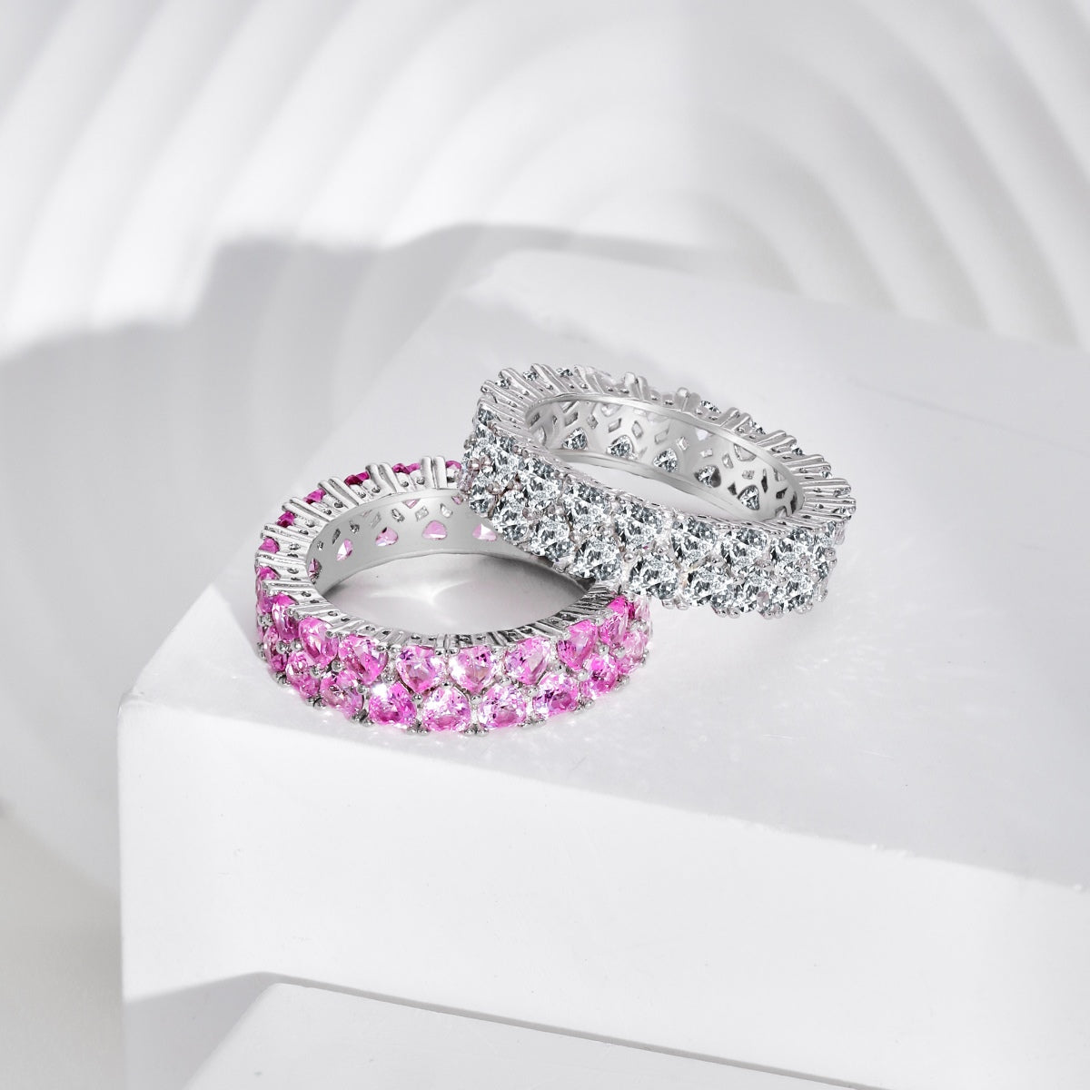 Pomuse Sparkling Full Heart Ring