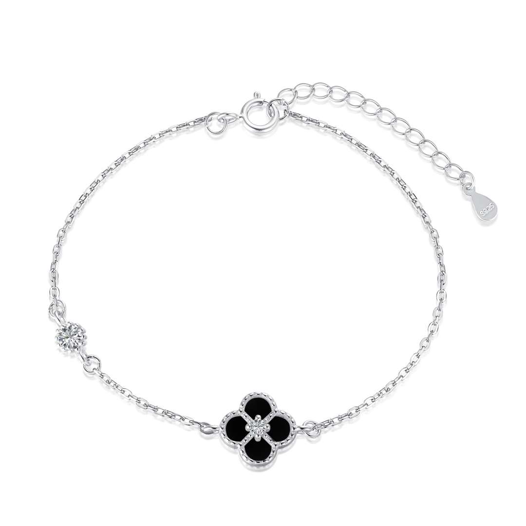 Pomuse Zartes vierblättriges Kleeblatt-Armband