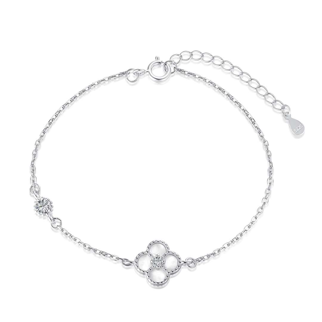 Pomuse Zartes vierblättriges Kleeblatt-Armband
