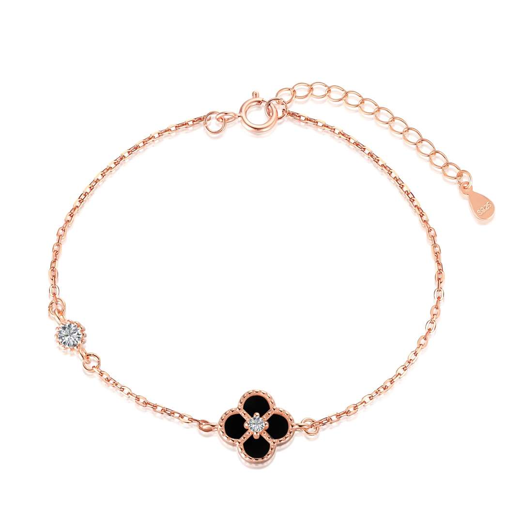Pomuse Zartes vierblättriges Kleeblatt-Armband