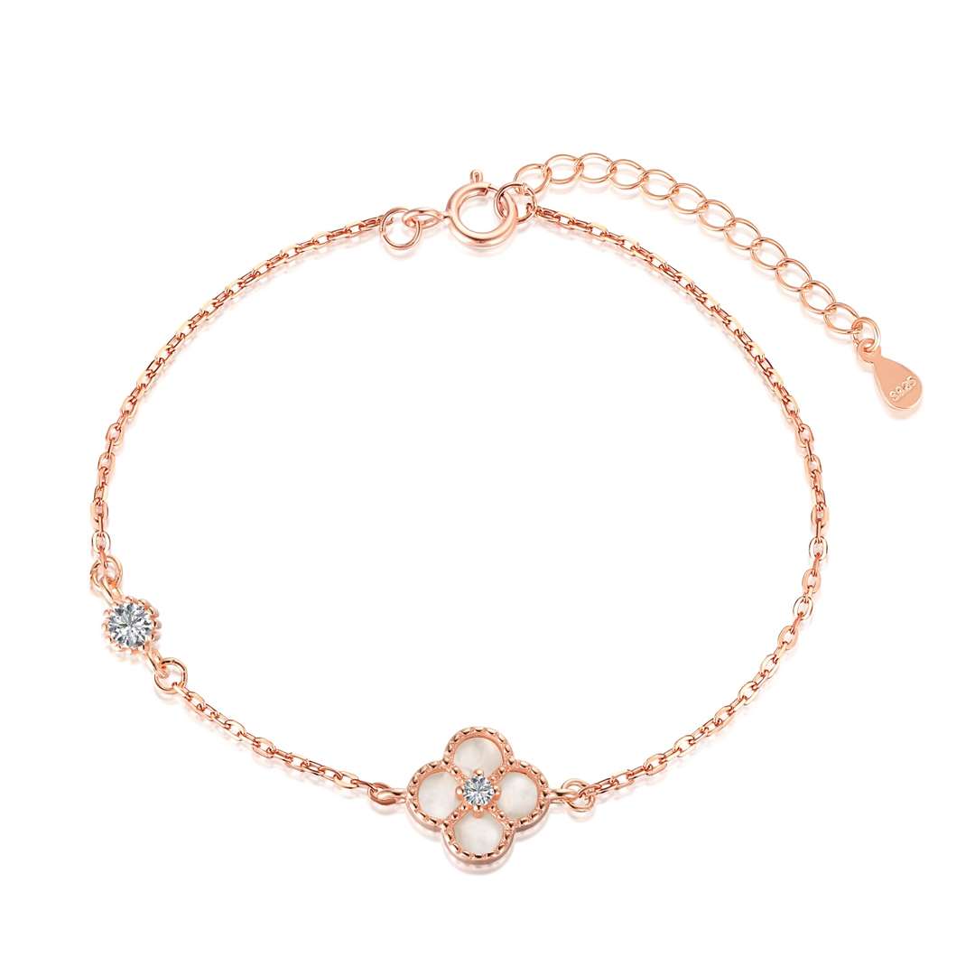 Pomuse Zartes vierblättriges Kleeblatt-Armband
