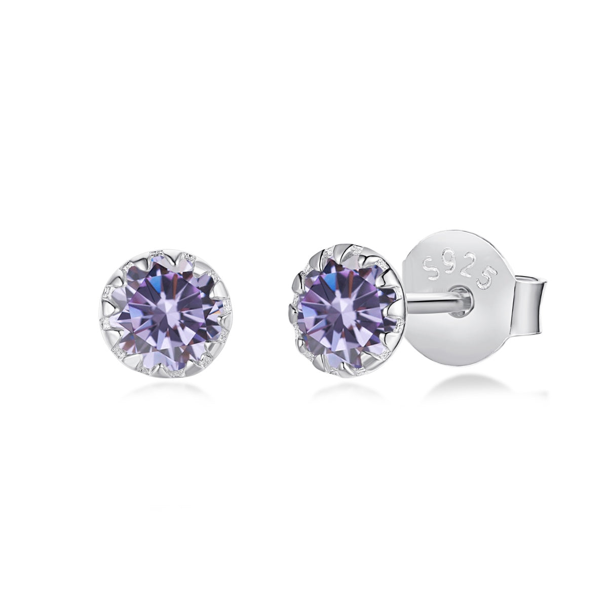 Pomuse Sparkling Colorful Round Shape Earrings