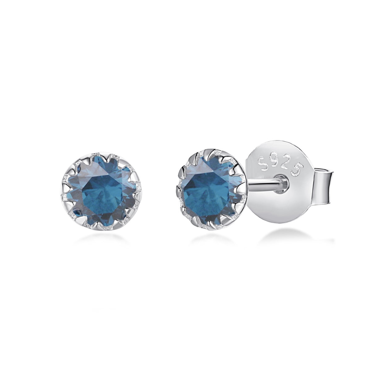 Pomuse Sparkling Colorful Round Shape Earrings