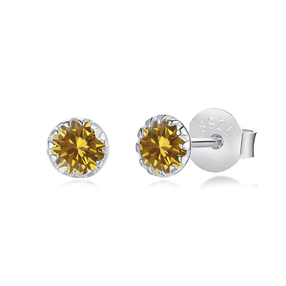 Pomuse Sparkling Colorful Round Shape Earrings