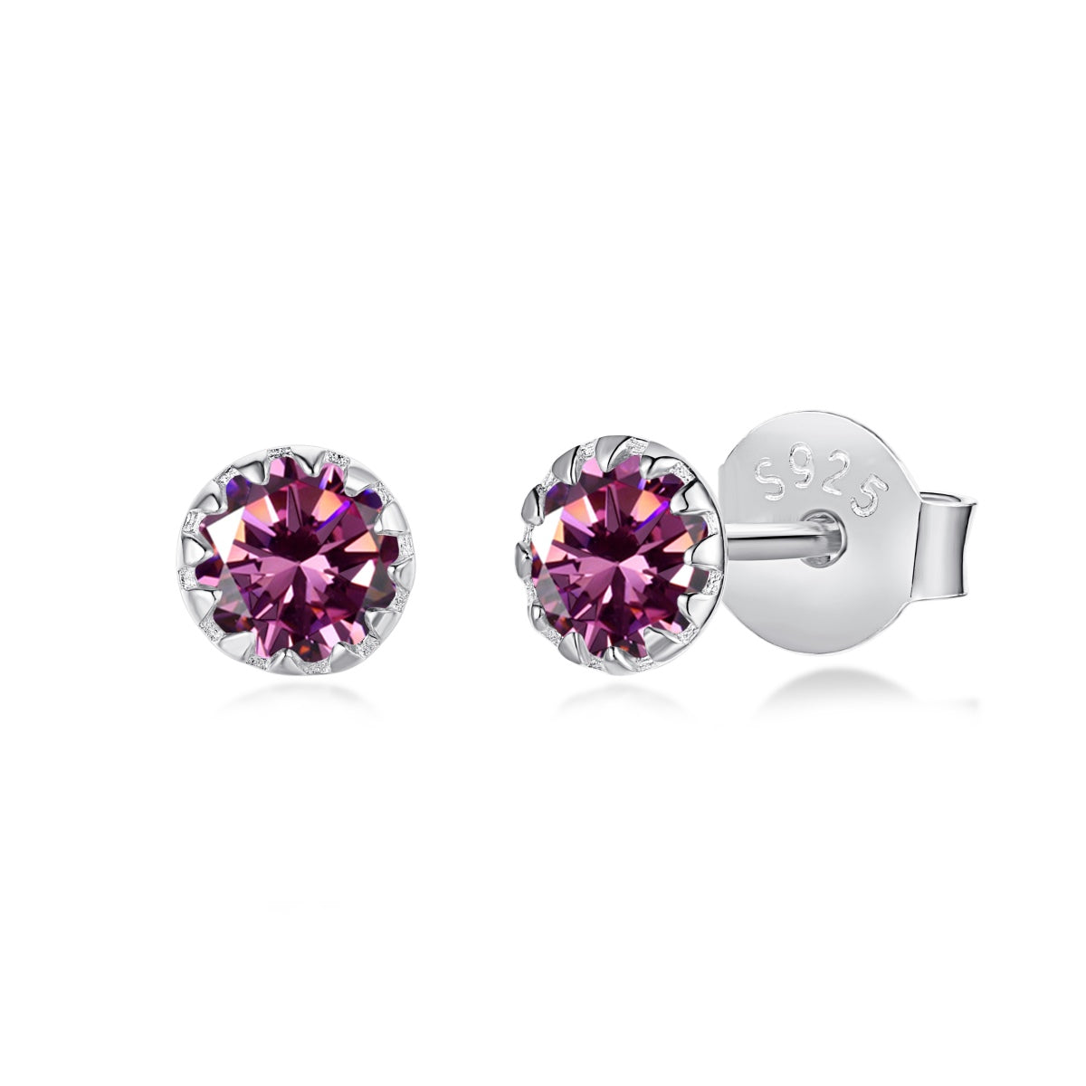 Pomuse Sparkling Colorful Round Shape Earrings