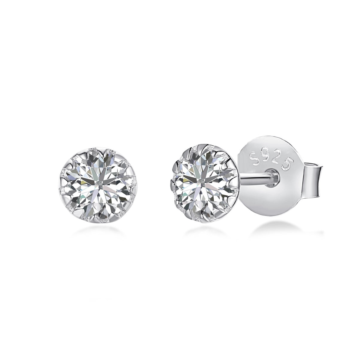 Pomuse Sparkling Colorful Round Shape Earrings
