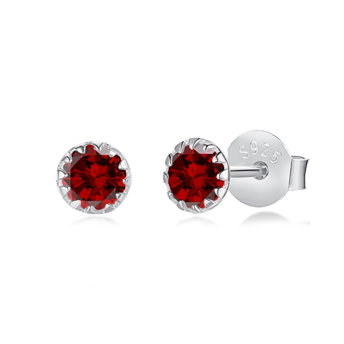 Pomuse Sparkling Colorful Round Shape Earrings
