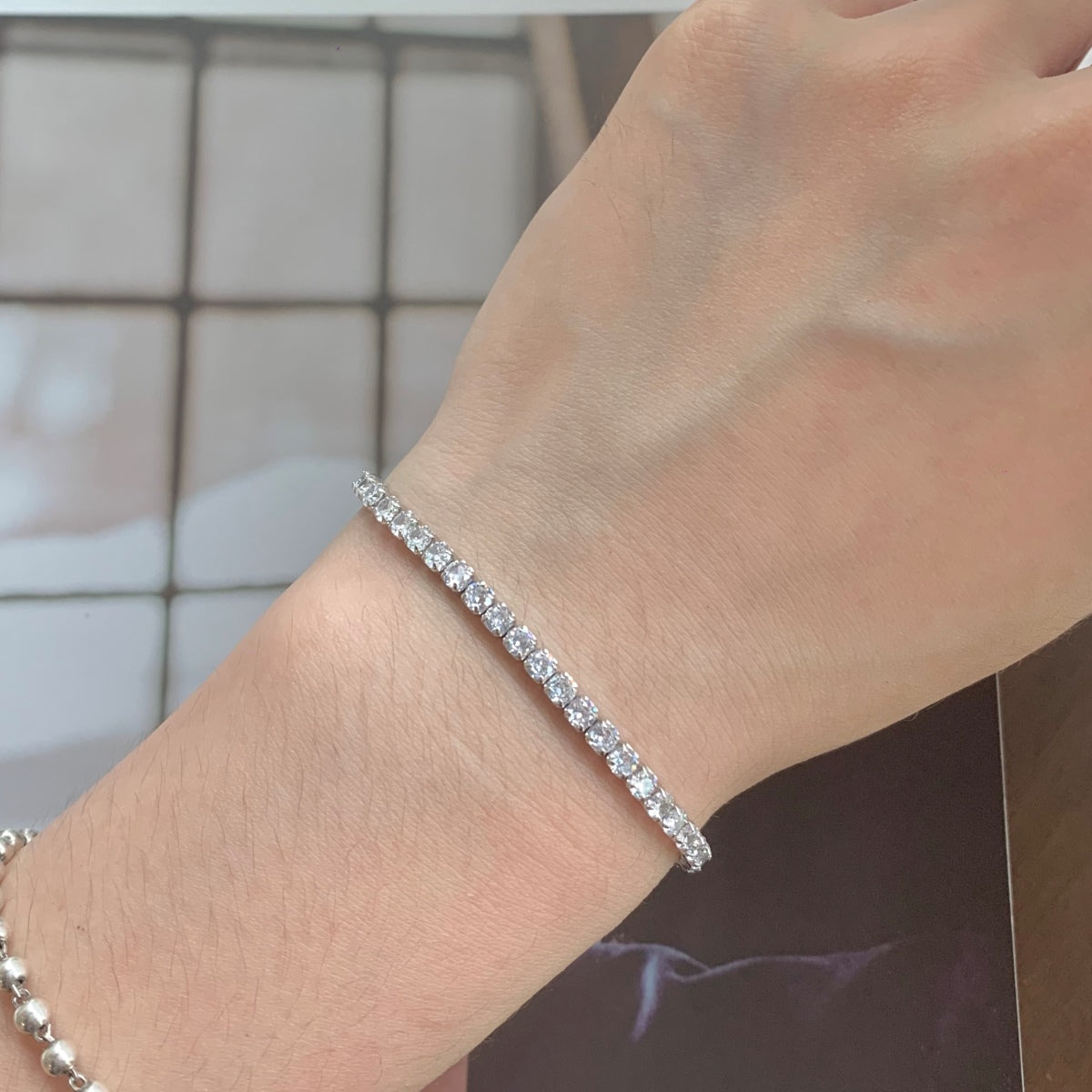 Pomuse Sparkling Round Cut Daily Bracelet
