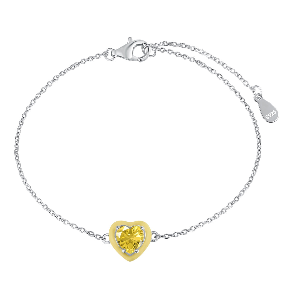 Pomuse Sparkling Romantic Heart Shape Lover Bracelet