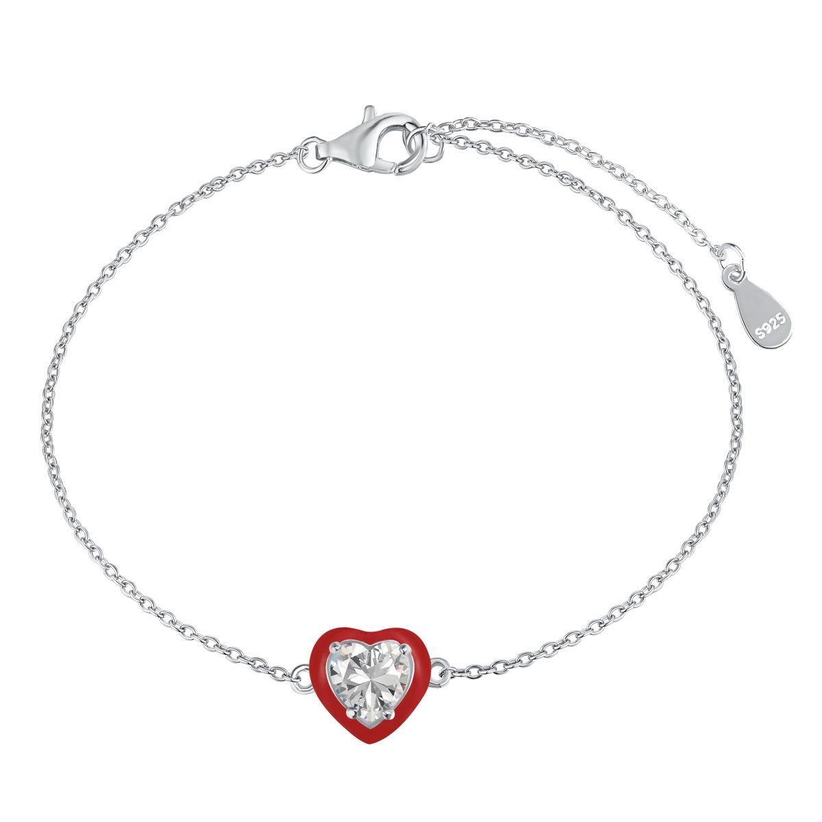 Pomuse Sparkling Romantic Heart Shape Lover Bracelet