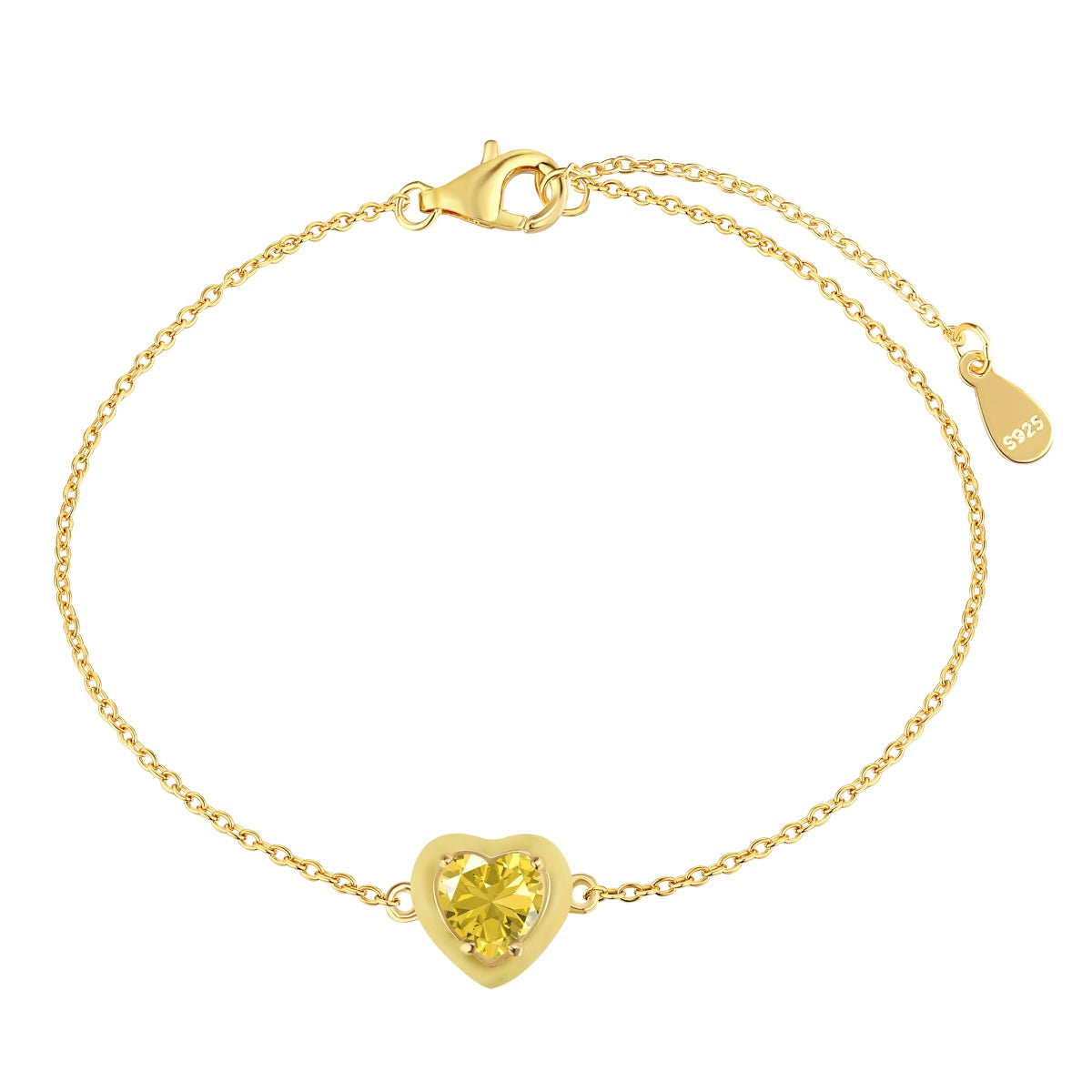 Pomuse Sparkling Romantic Heart Shape Lover Bracelet
