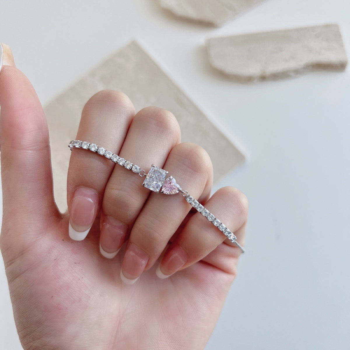 Pomuse Dazzling Unique Multi Shape Lover Bracelet