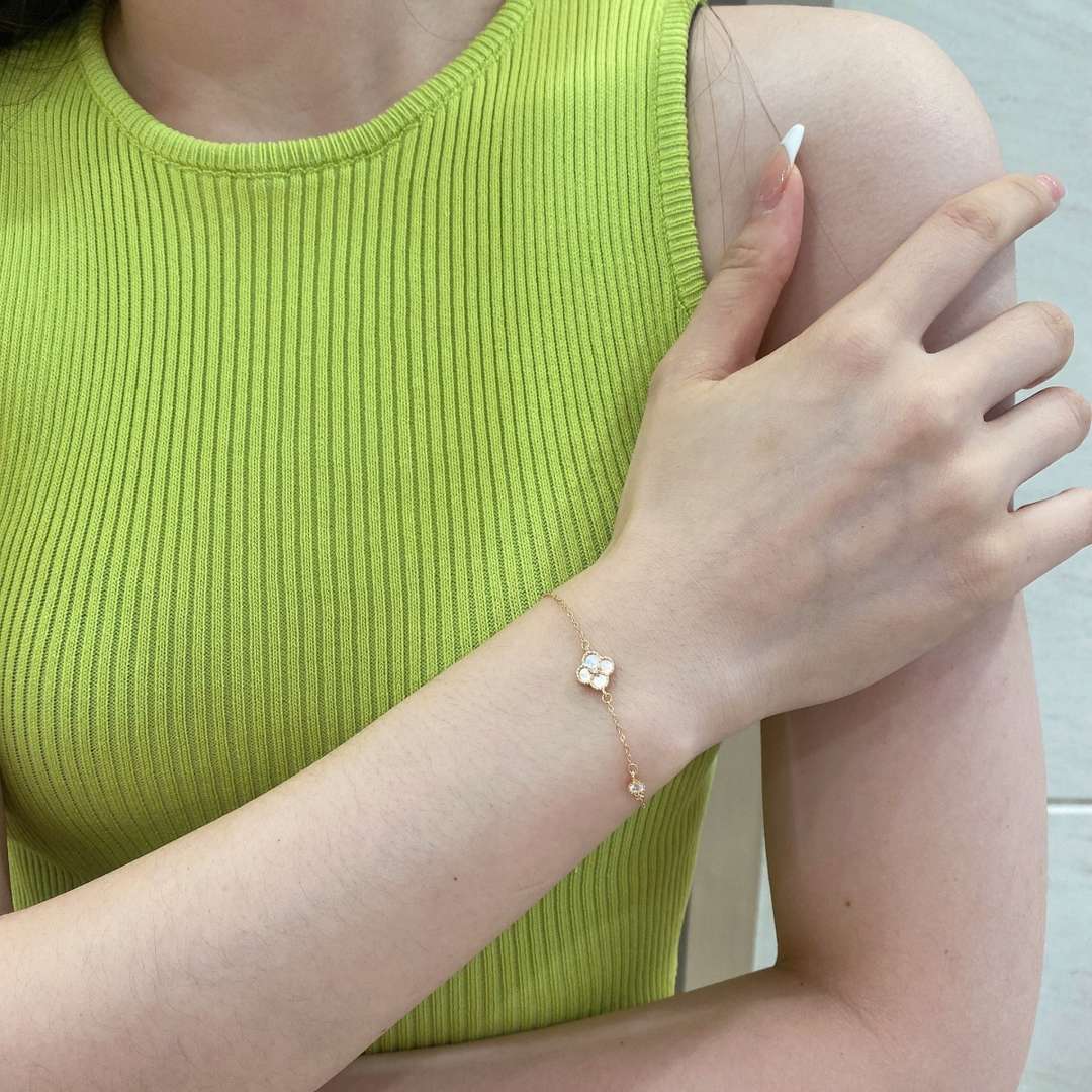 Pomuse Zartes vierblättriges Kleeblatt-Armband