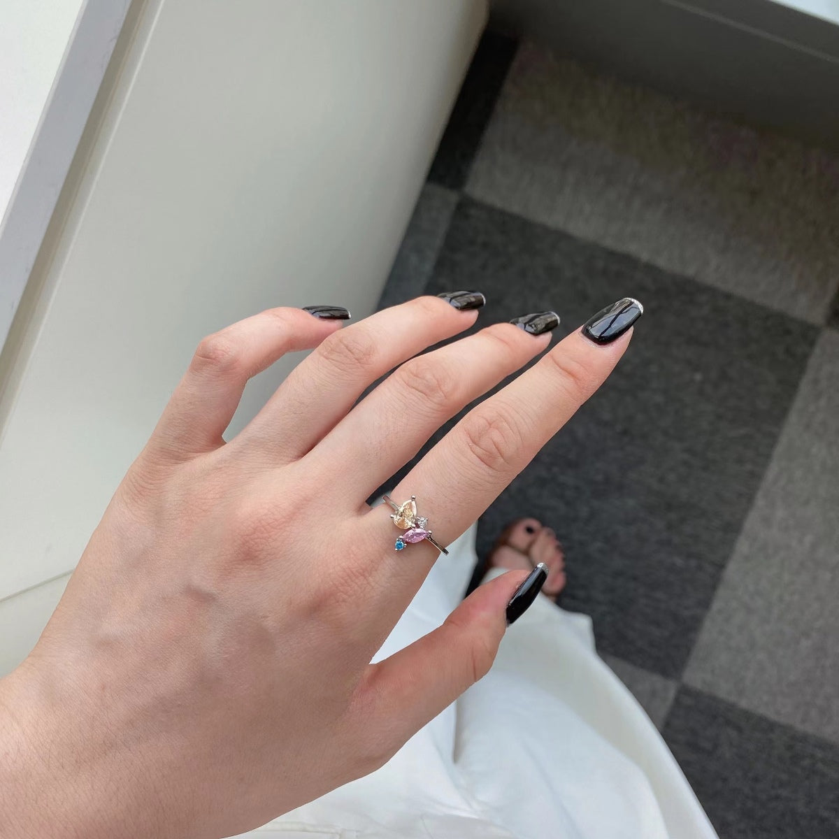 Pomuse Radiant Colorful Multi Cut Daily Ring