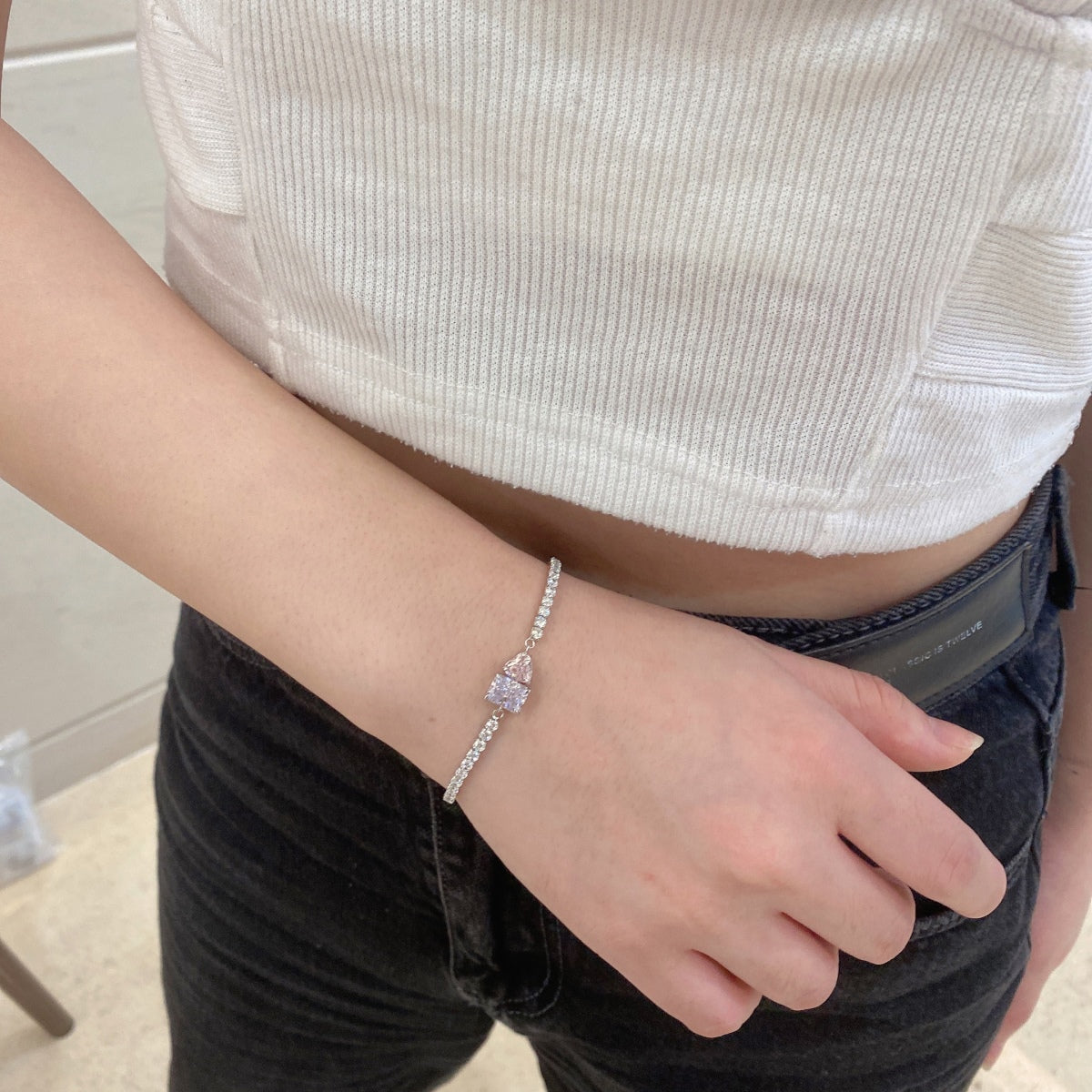 Pomuse Dazzling Unique Multi Shape Lover Bracelet