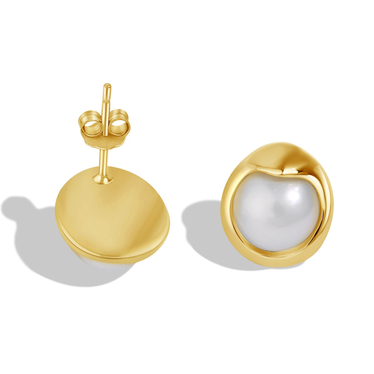 Pomuse Dainty Bread Pearl Earrings
