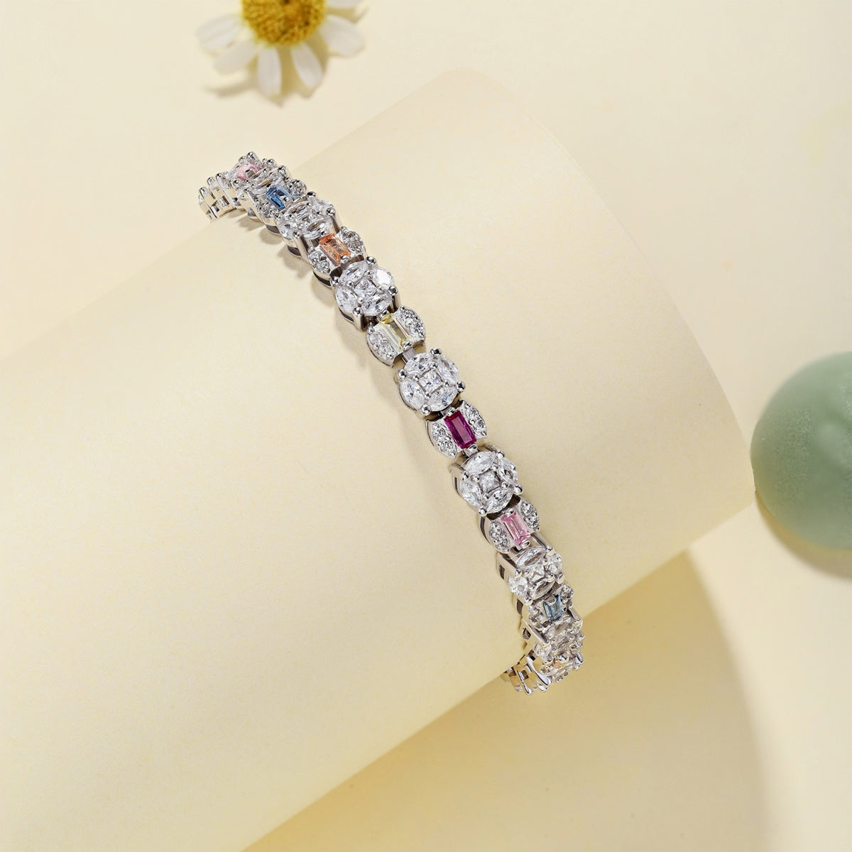 Pomuse Dazzling Radiant Multi Cut Daily Bracelet