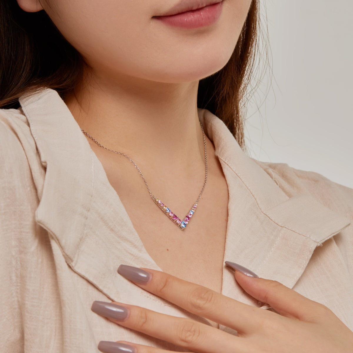 Pomuse Ornate Round Cut Necklace