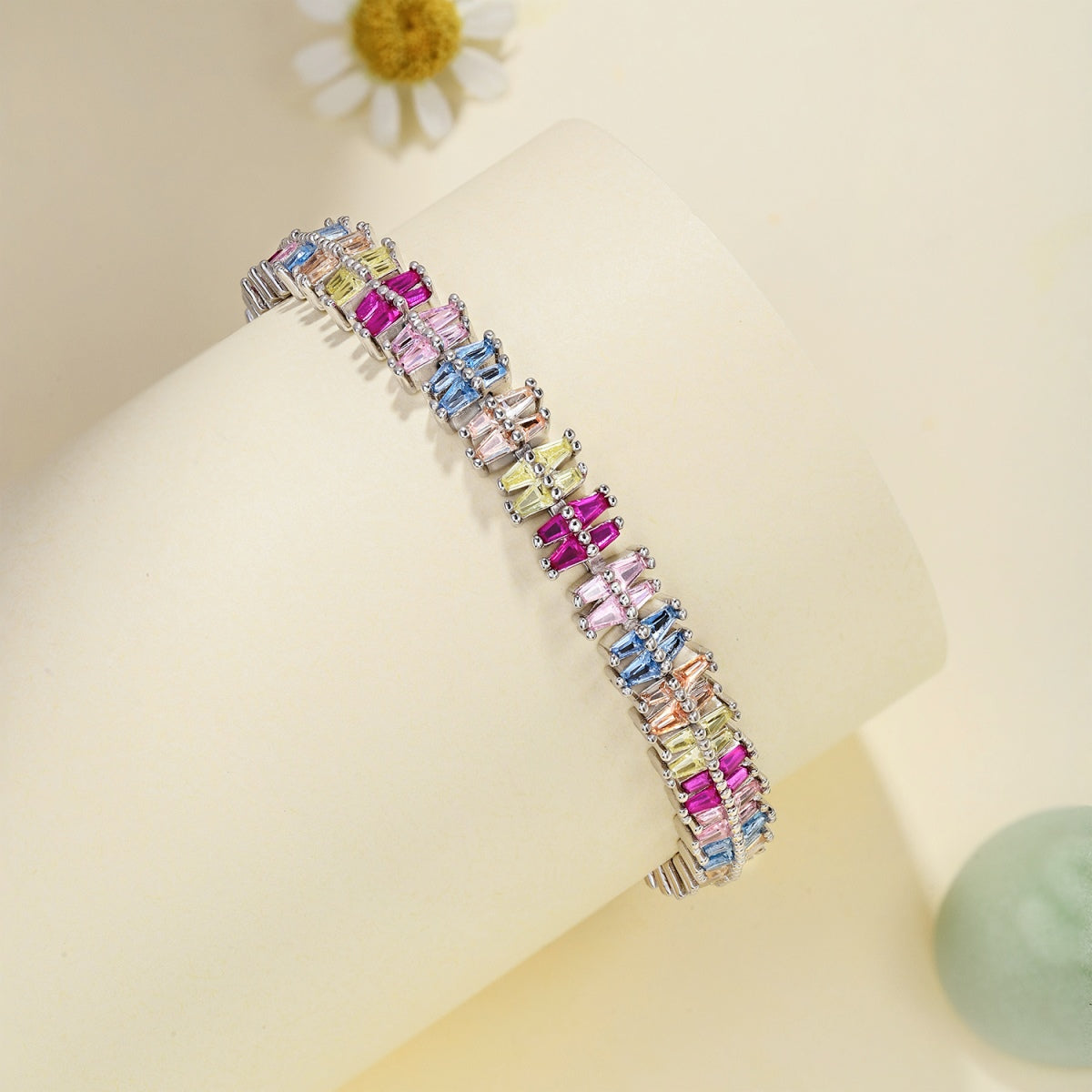 Pomuse Sparkling Exquisite Multi Cut Party Bracelet