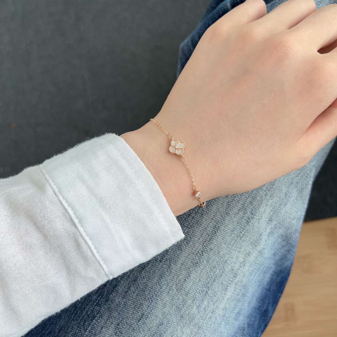 Pomuse Zartes vierblättriges Kleeblatt-Armband