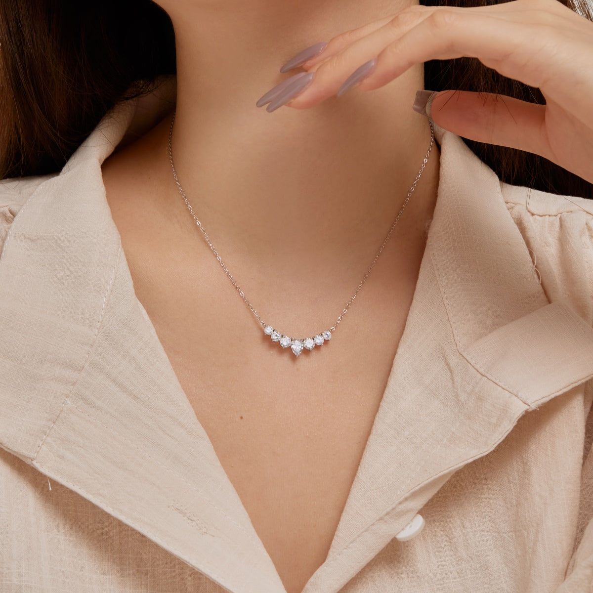 Pomuse Dainty Colorful Heart Necklace