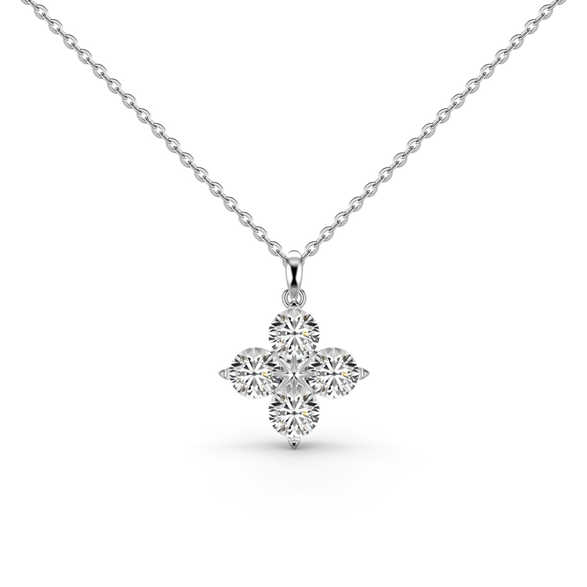 Pomuse Four-Leaf Clover And Eight-Pointed Star Necklace
