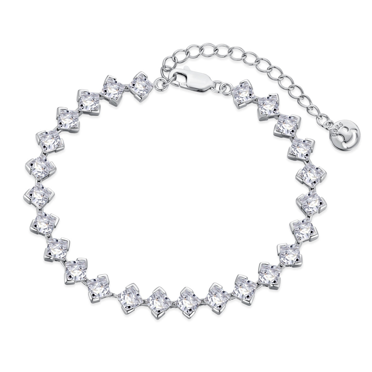Pomuse 0.5 Carat Ornate Princess Cut Daily Bracelet