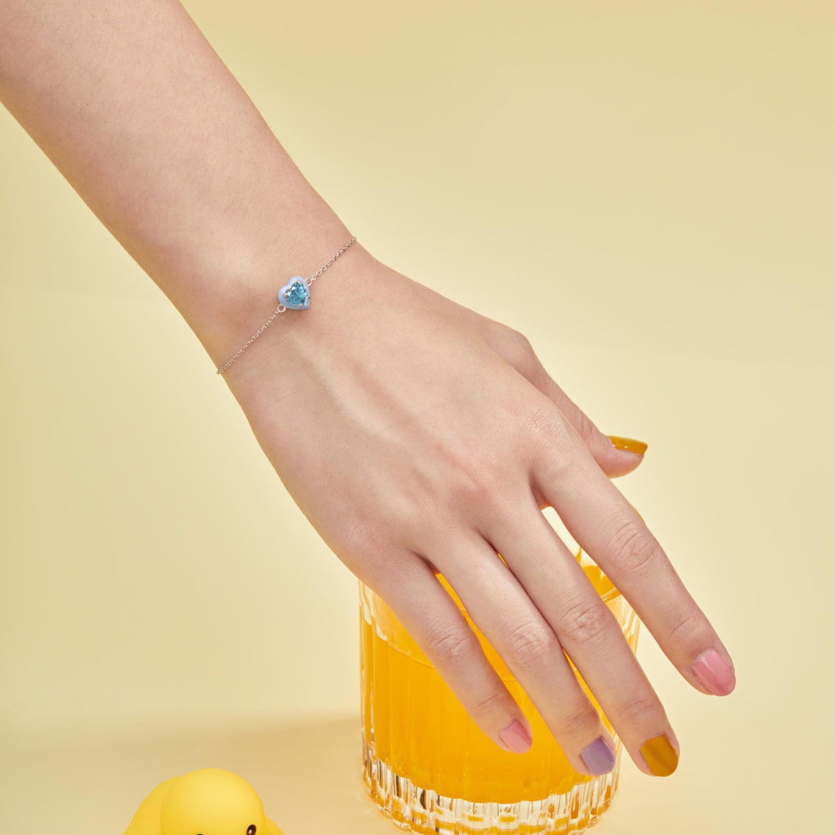 Pomuse Sparkling Romantic Heart Shape Lover Bracelet
