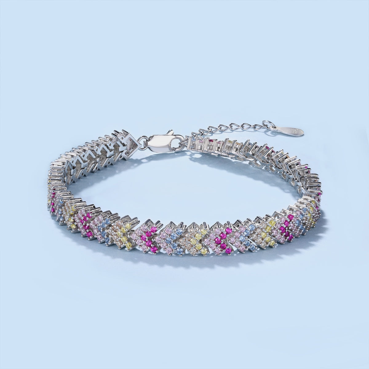 Pomuse Ornate Sparkling Round Cut Party Bracelet