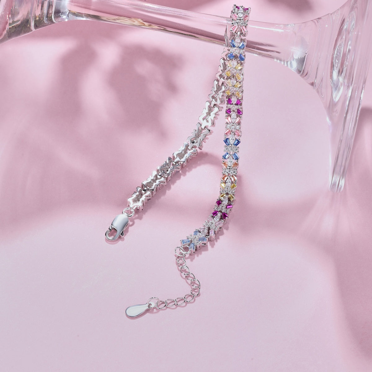 Pomuse Radiant Colorful Emerald Cut Party Bracelet