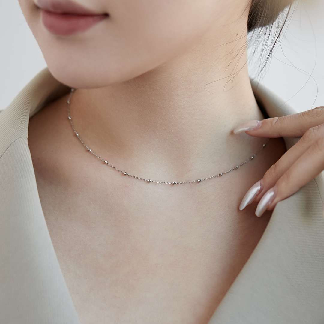 Pomuse Small Bead Clavicle Chain Simple Necklace