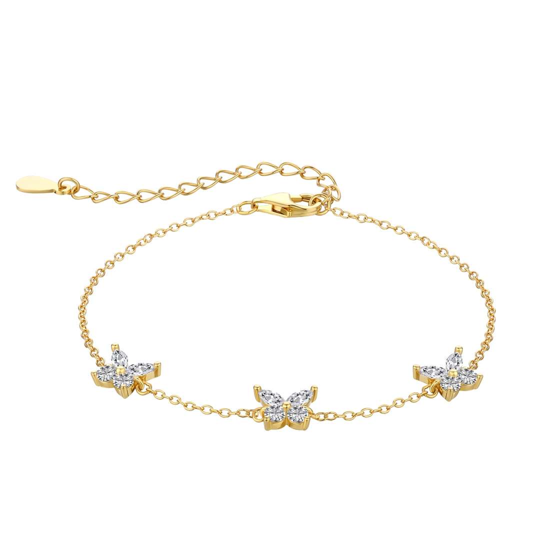 Pomuse Radiant Butterfly Shape Necklace