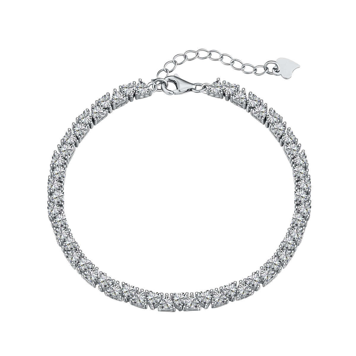 Pomuse Dazzling Romantic Heart Shape Lover Bracelet