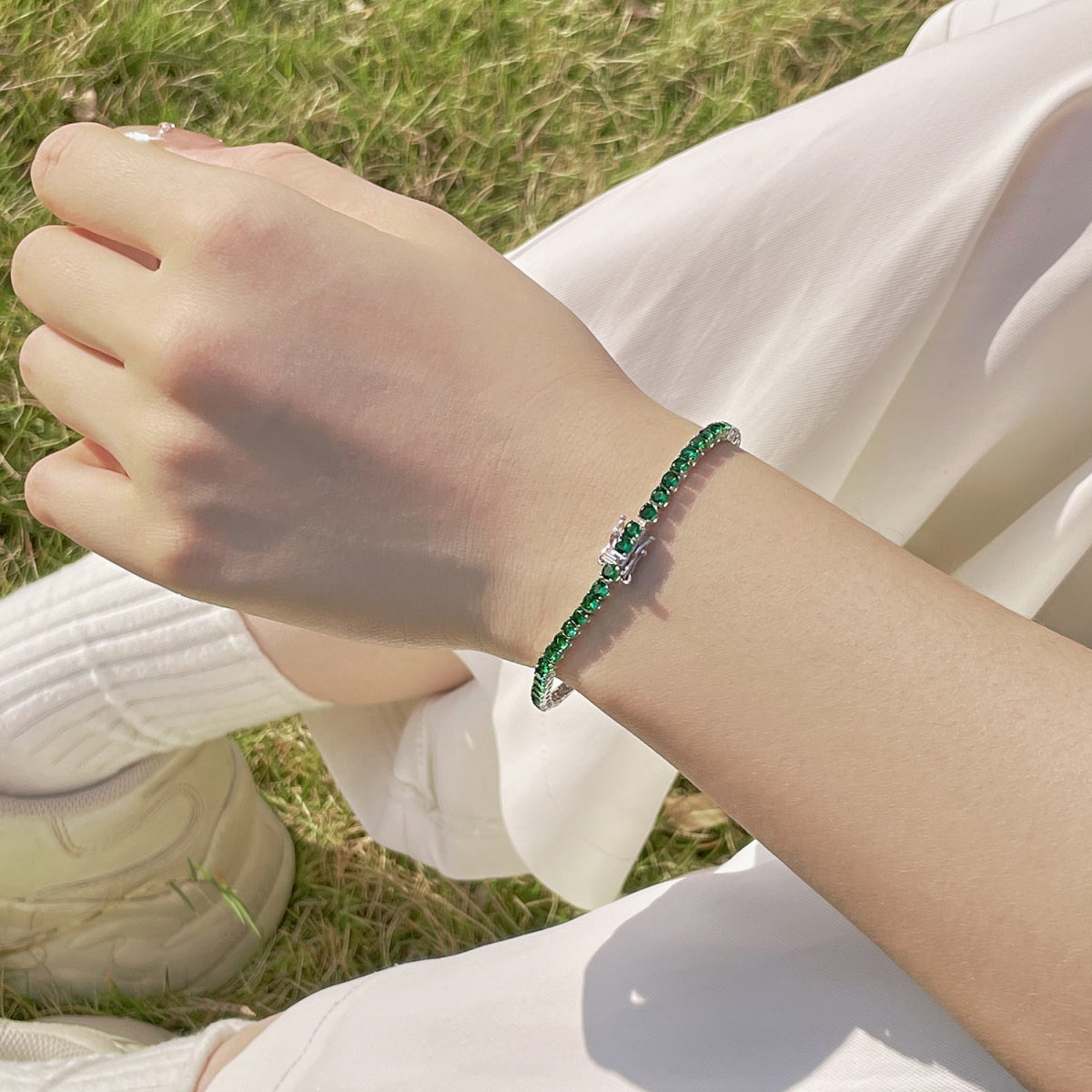 Pomuse Radiant Colorful Round Cut Party Bracelet