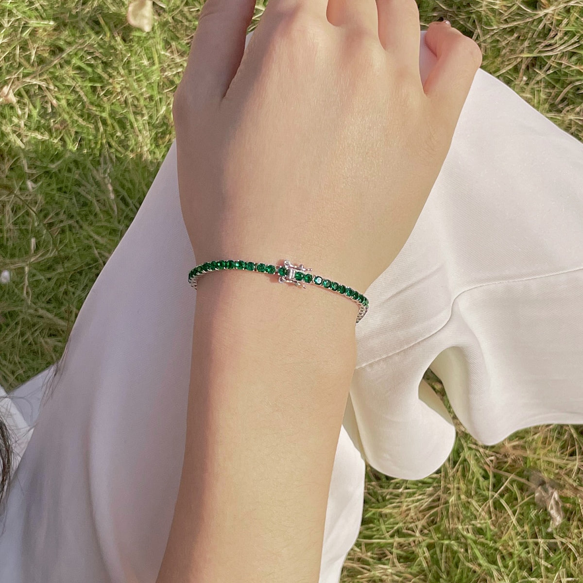 Pomuse Radiant Colorful Round Cut Party Bracelet