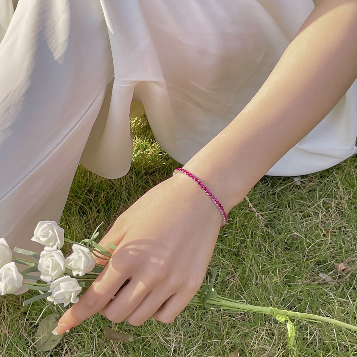Pomuse Radiant Colorful Round Cut Party Bracelet