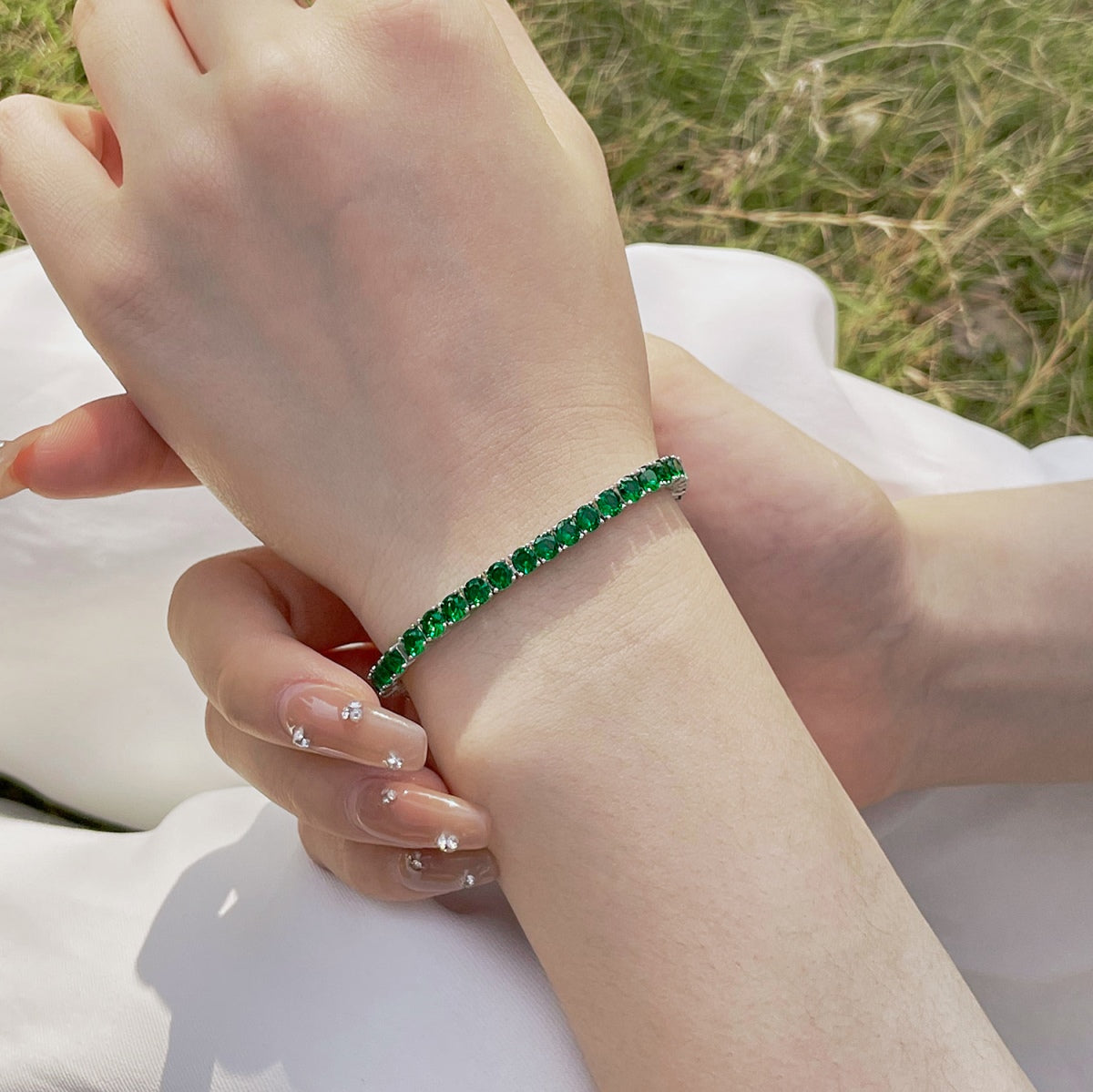 Pomuse Radiant Colorful Round Cut Party Bracelet