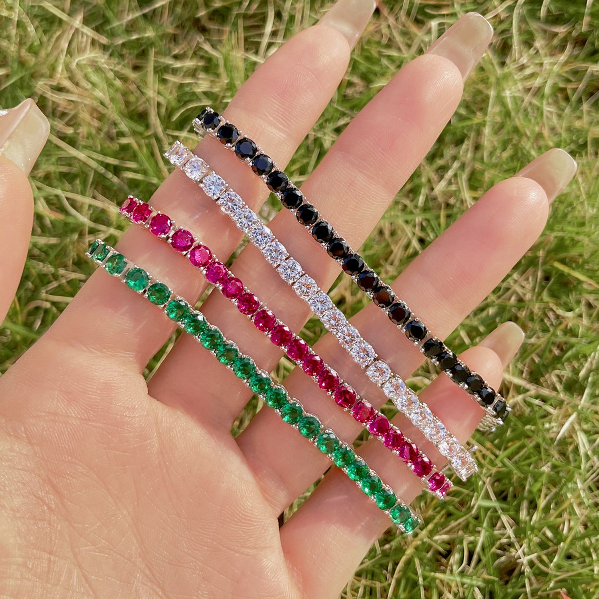Pomuse Radiant Colorful Round Cut Party Bracelet