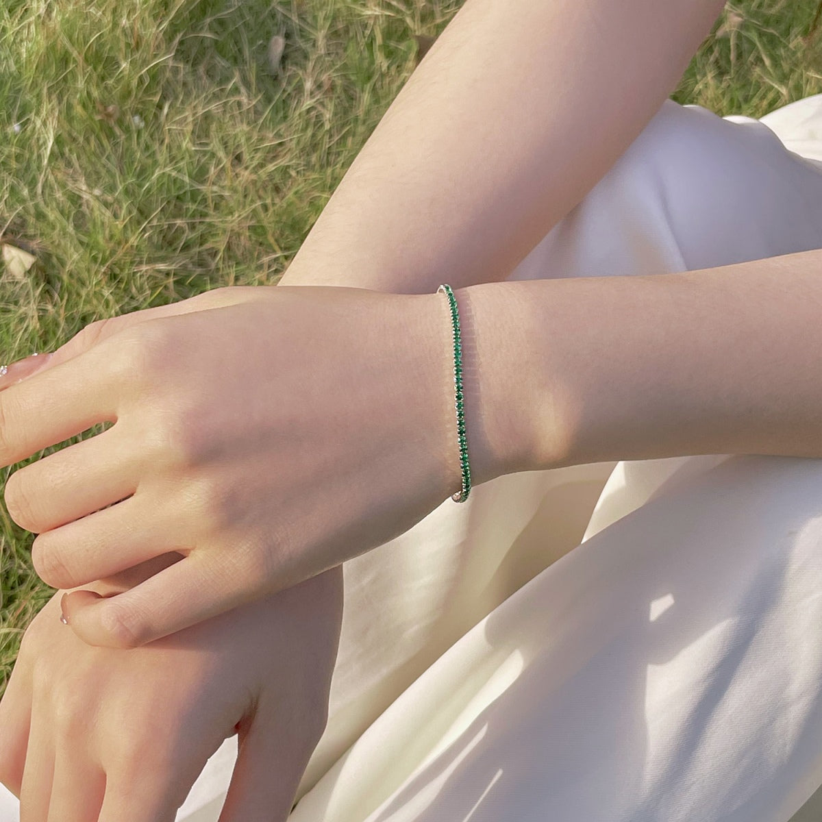 Pomuse Radiant Colorful Round Cut Party Bracelet