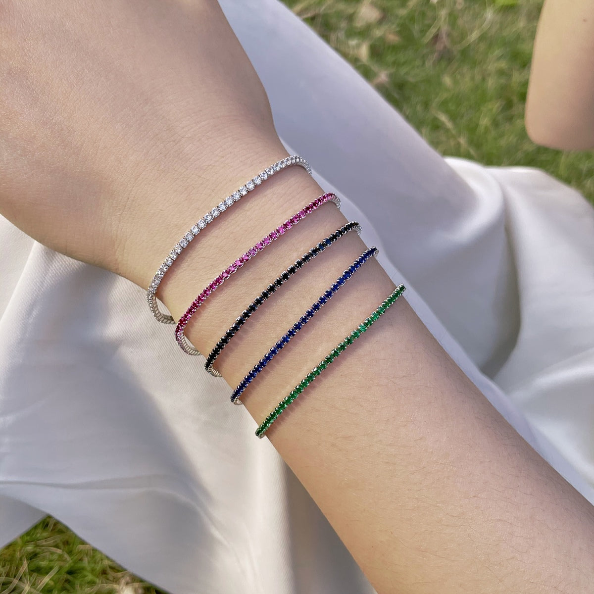 Pomuse Radiant Colorful Round Cut Party Bracelet