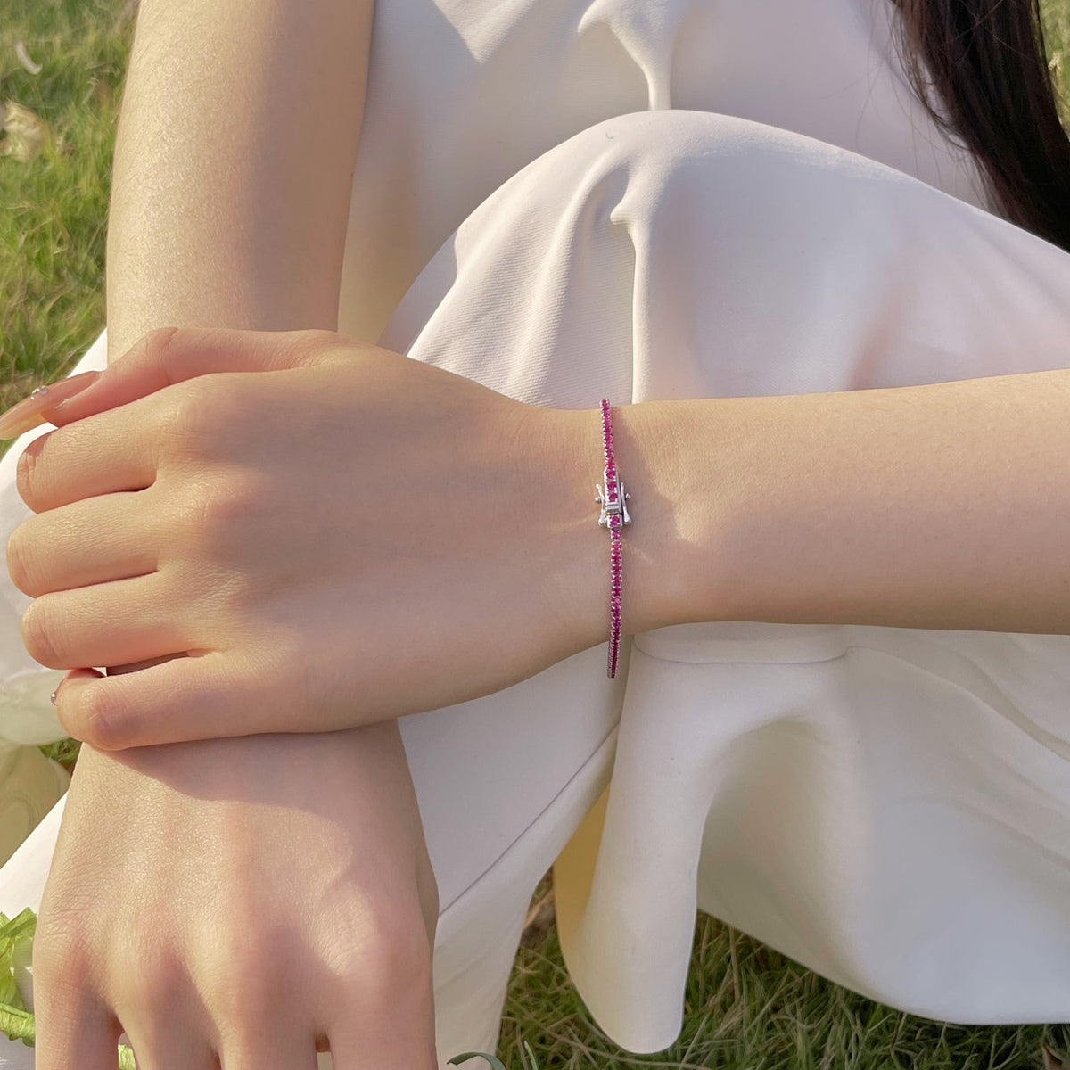 Pomuse Radiant Colorful Round Cut Party Bracelet