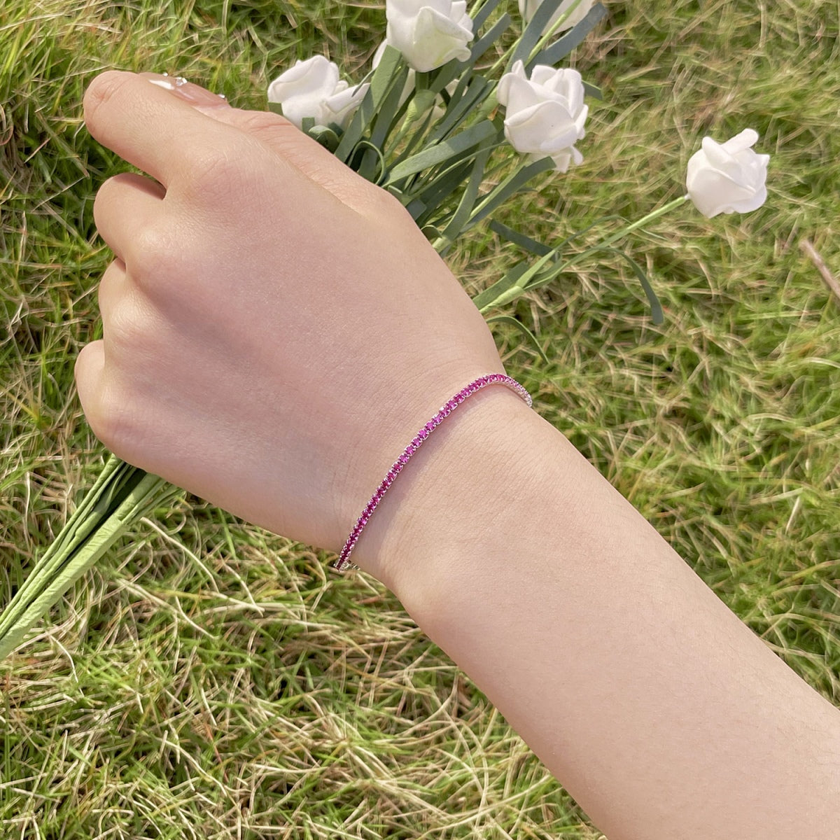 Pomuse Radiant Colorful Round Cut Party Bracelet